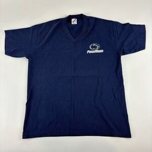 Vintage V Neck Penn State Nittany Lions T Shirt Size Large‎ Runs Small Tee 90s